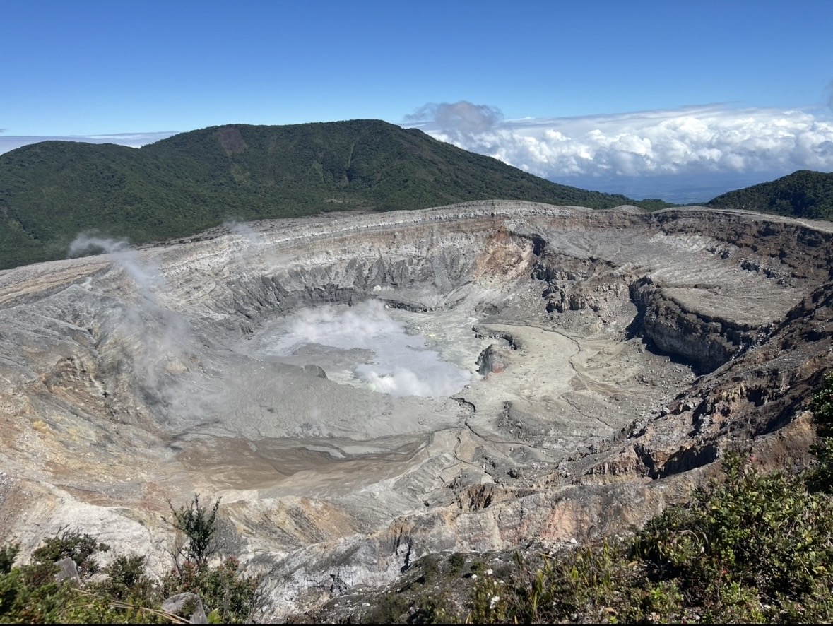 The crater of Poás Volcano in Costa Rica, photographed by Chad